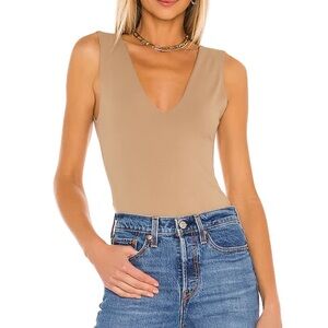 Free people intimately keep it sleek, bodysuit in tan